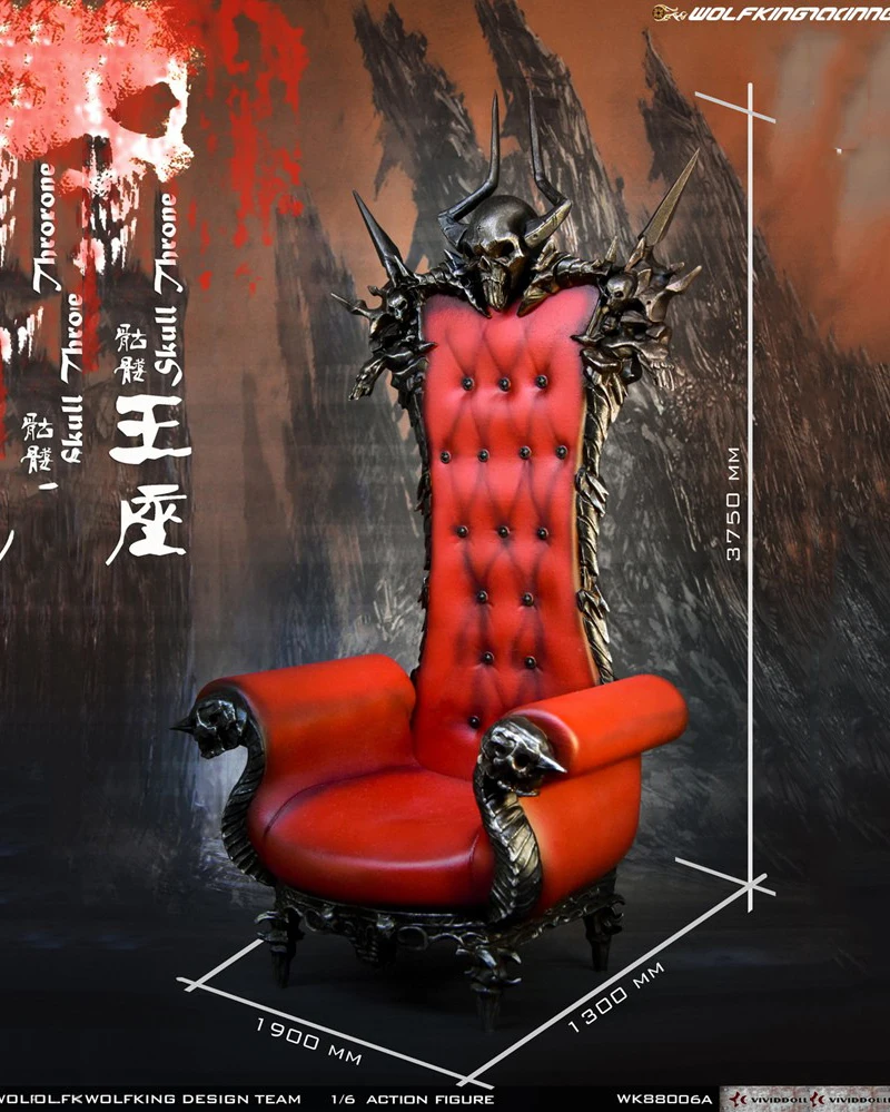 

WOLFKING WK88006A 1/6 Skull Throne Sofa Scene Decoration Fit 112'' Action Figure for Fan Collection