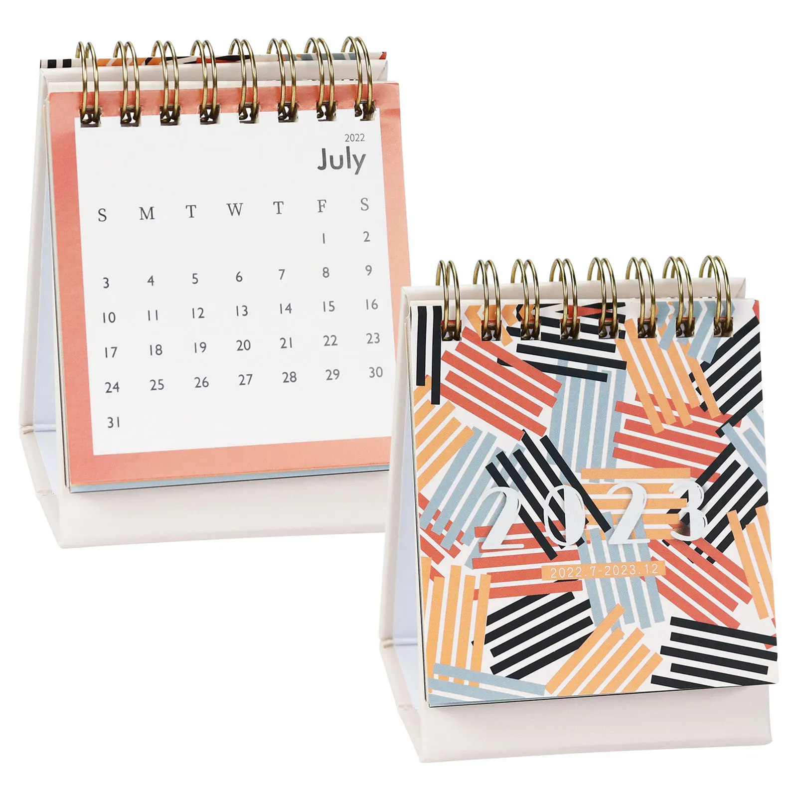 

2022-2023 Creative Mini Desk Calendar Simple Desk Coil Calendar Portable Mini Daily Schedule Desk Top Monthly Calendar 76x107mm