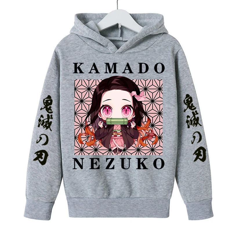 

Demon Slayer Printed Hoodies Long Sleeves Anime yaiba Children Boys Girls Kids Sweatshirts Clothes Top kids Coat baby Pullover