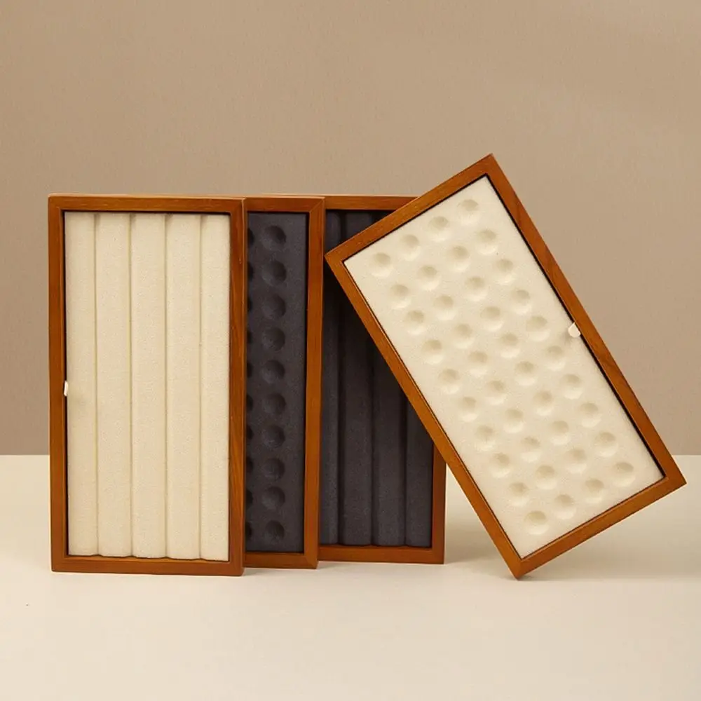 Органайзер для ювелирных изделий из цельного дерева валюта микрофибры