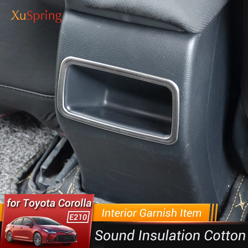 

Car Rear Console Armrest Garnish Trim Sticker Bezel Ring Cover for Toyota Corolla 2019 2020 2021 E210 12th