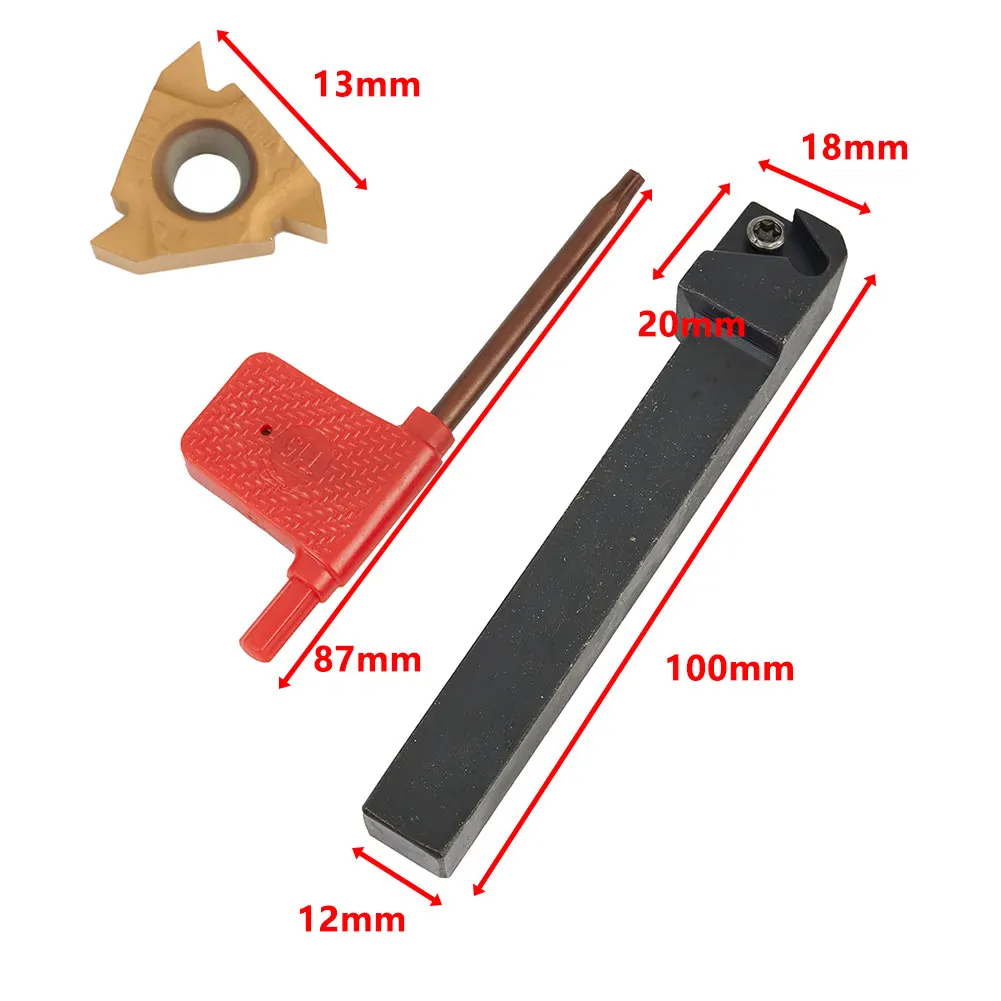 Набор надёжных пластин для резьбы 10 шт. с 12 мм держателем режущего инструмента