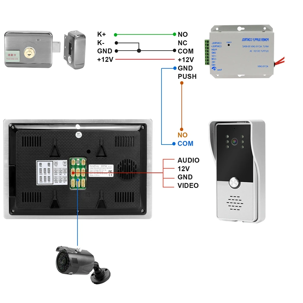 HomeFong Видеодомофон для квартиры проводной видеодомофон экран в рамке из сплава 7