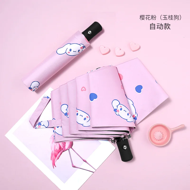 Sanrio Cinnamoroll Umbrella Sunscreen UV Protection Sunny and Rainy Dual-use Women's Fully Automatic Folding Umbrella Sunshade