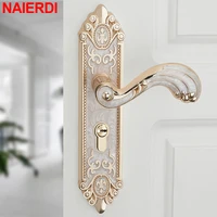 naierdi fashion european room door lock anti theft gate locks luxurious door handle for home bedroom wood door furniture
