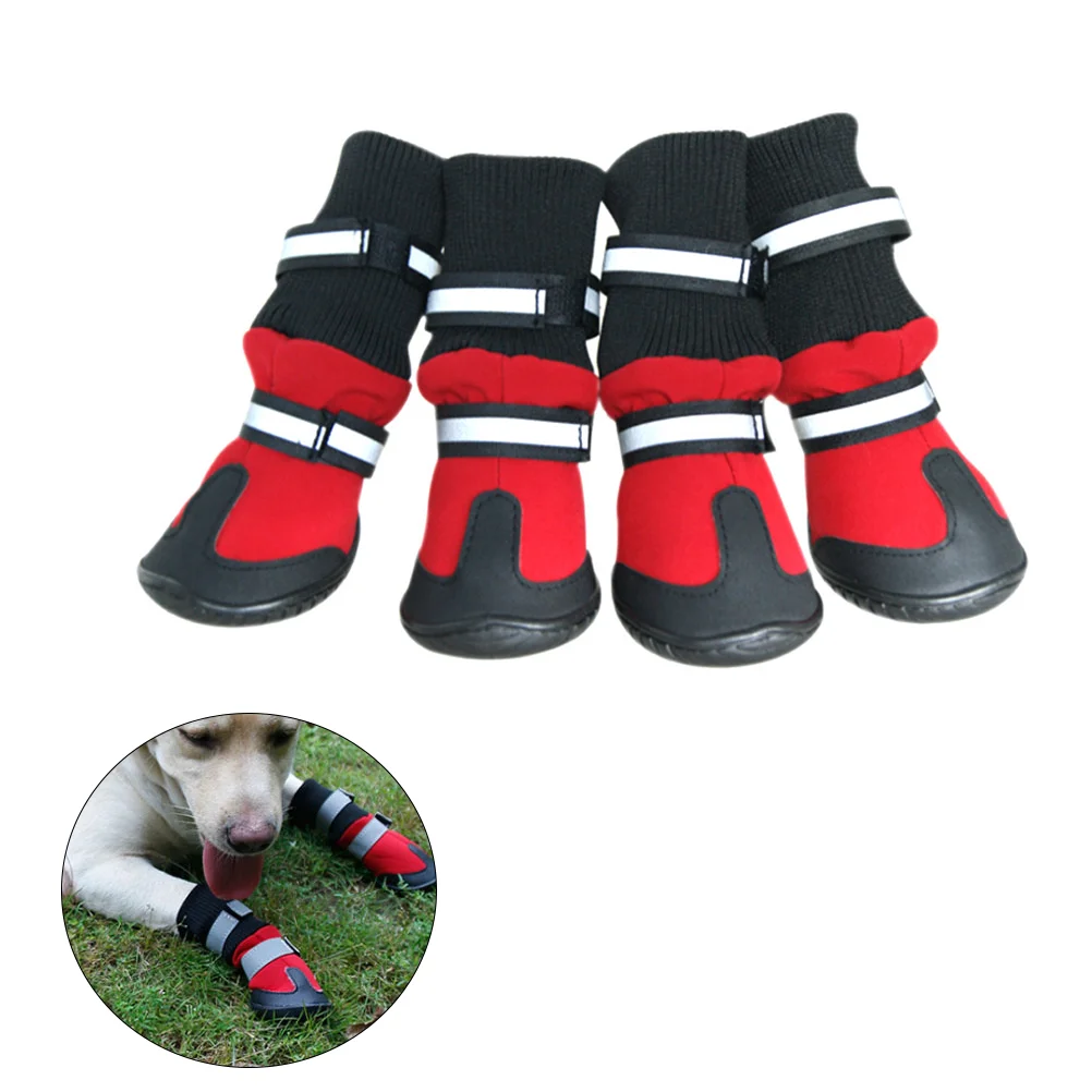 

Anti Pet Snow Boots Protective Shoes Dog Rain Booties Size S (Red)