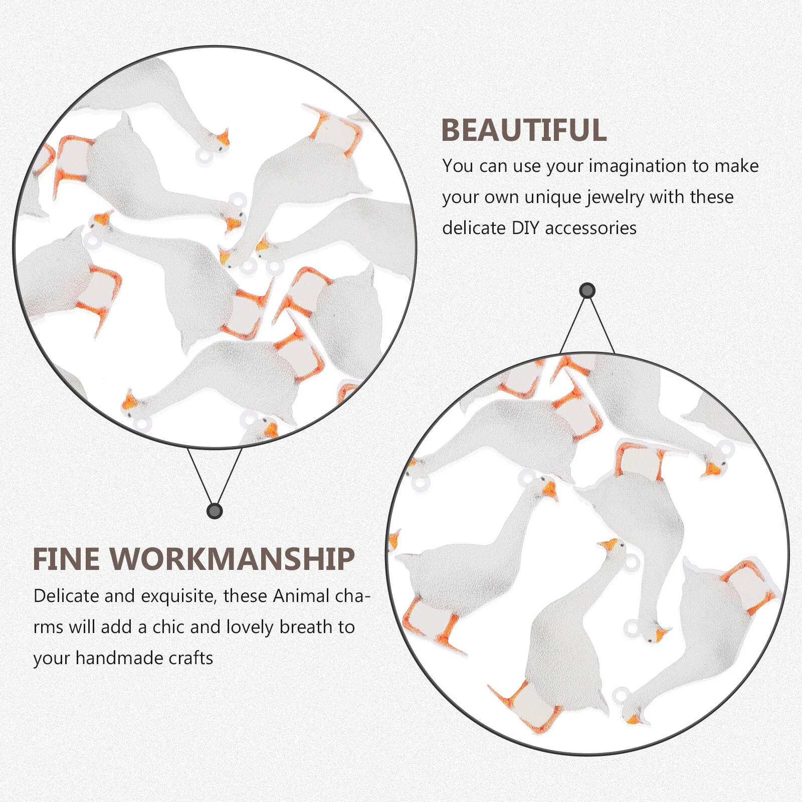 20 Pcs Necklace Bulk Animal Charm Charms Key Chain 3.8X2cm Earring Acrylic DIY Supply