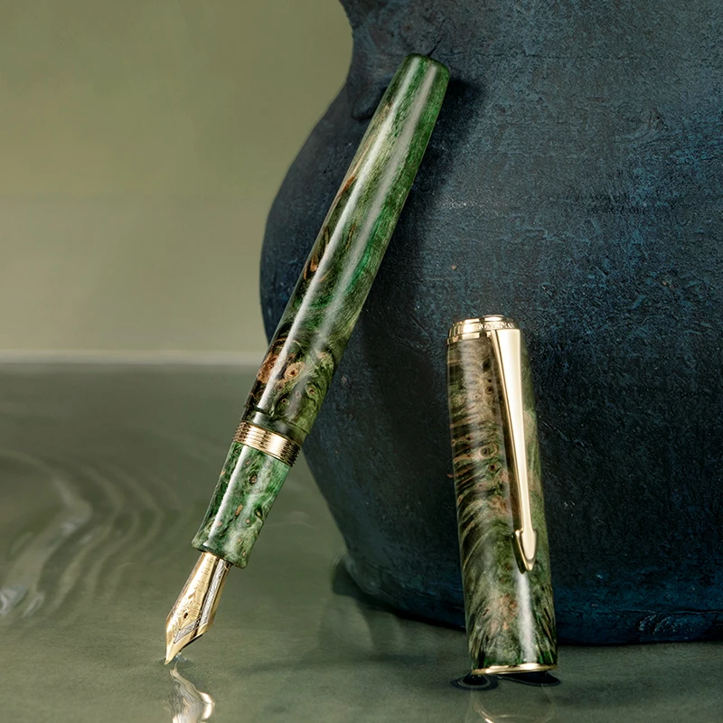 Горячая Hongdian A7 стабильная деревянная уникальная текстура перьевая ручка No 6