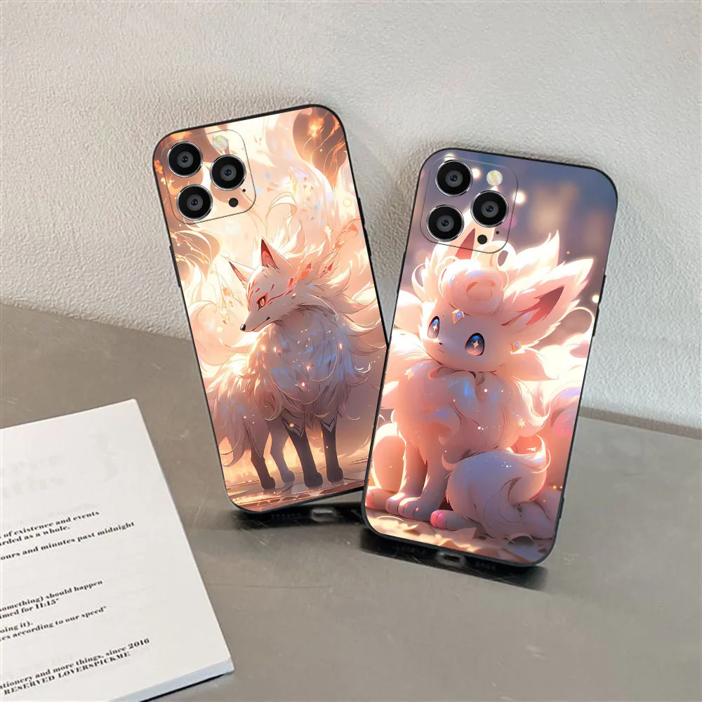 WE-31 Pokémon-Vulpix Black Eagle Eye TPU Case For iPhone 11 12 13 14 15 Pro Plus Max