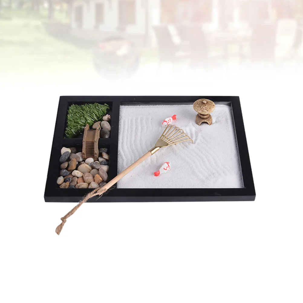 

Meditation Garden Miniature Landscape House Decorations Home Sand Table Desk Top Household