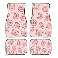 universal car front and rear foot mat cute piggy carpet 4pcs set heavy duty all weather protection for suv van truck