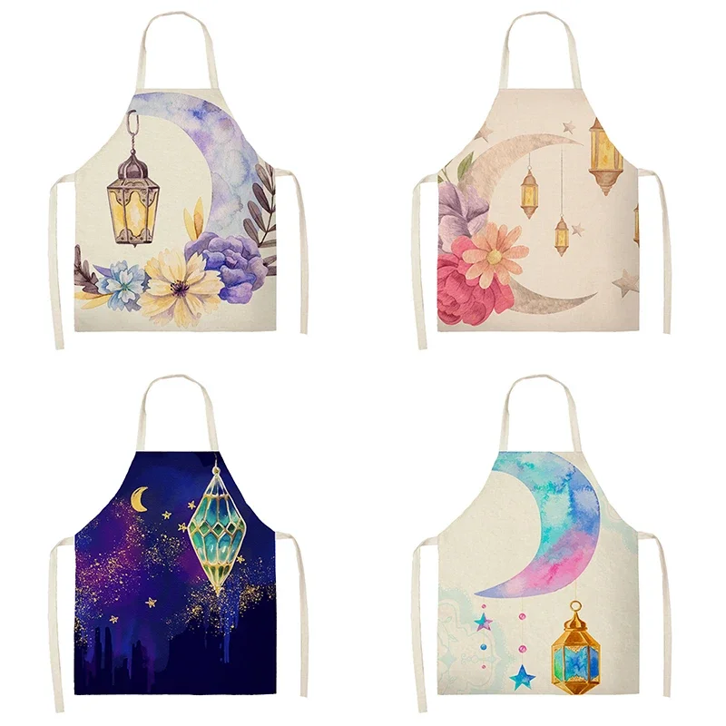 Кухонный Фартук для выпечки модель Eid Mubarak украшение мечети мусульманский