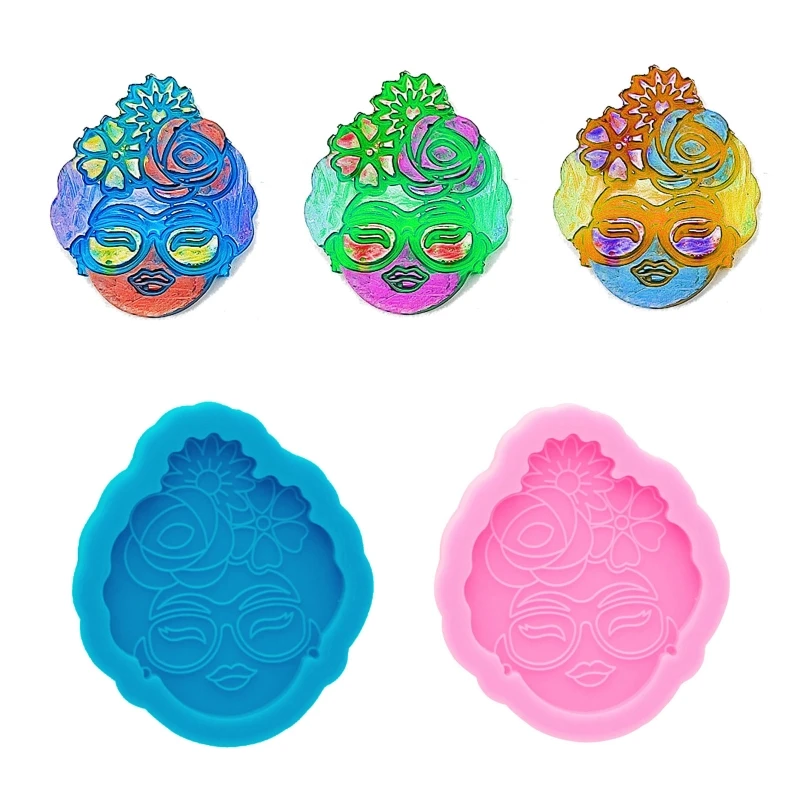 

Телефон рука стикер на ручку силиконовые формы девушка голова эпоксидная Литье Плесень телефон палец расширение стенд держатель наклейки ...