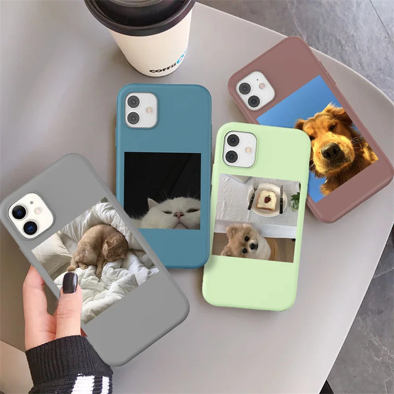 

For iPhone 13 12 Pro 11 Pro Max XS Max XR X 7 8 Plus SE2020 12 Mini Cute Funny Animal Pattern Painted Soft Shockproof Phone Case