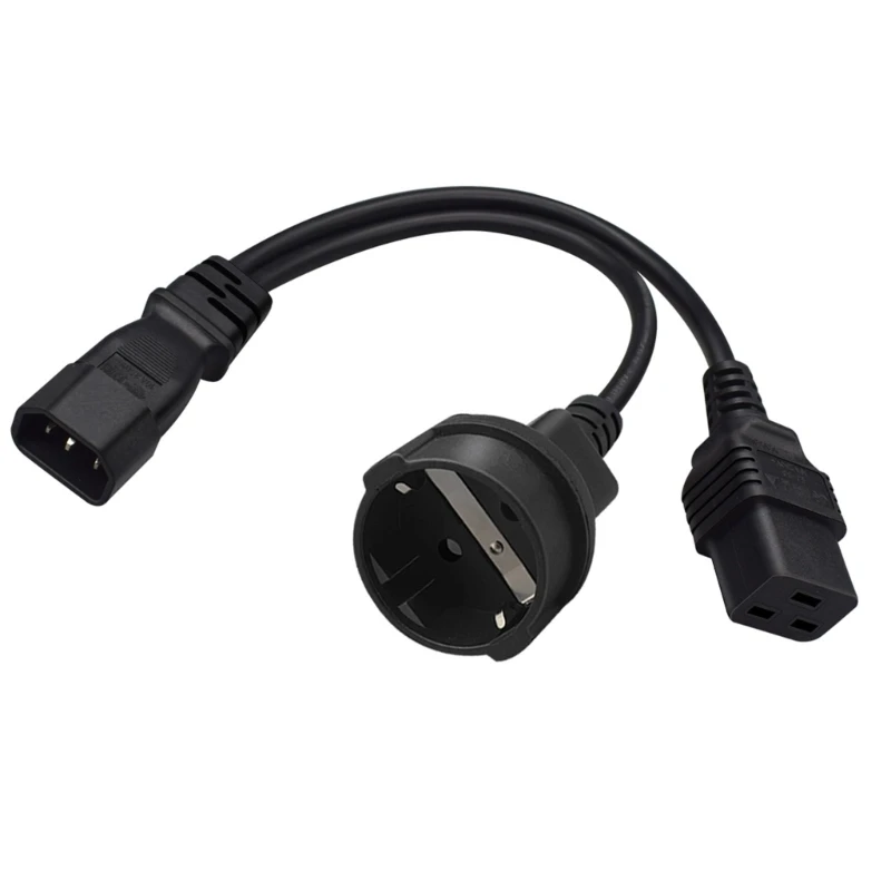 3-контактный разъем IEC320-C14 — IEC320-C19+EU4 8 мм преобразователь кабель питания провод K1KF