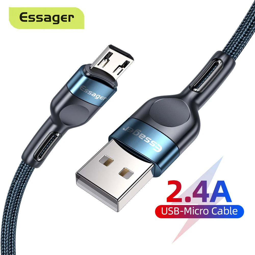 

Кабель зарядный Essager Micro USB, 2,4 А, 3 м