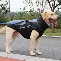 pet dog clothes waterproof big dog coat winter warm outdoor dog jackets with velvet medium large dogs walking harness clothing