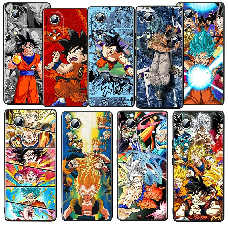 

Anime Dragon Ball Boys For Honor 60 50 20 SE Pro X30 10X 10i 10 9X 9A 8X 8A Lite Soft Silicone TPU Black Phone Case Cover Fundas