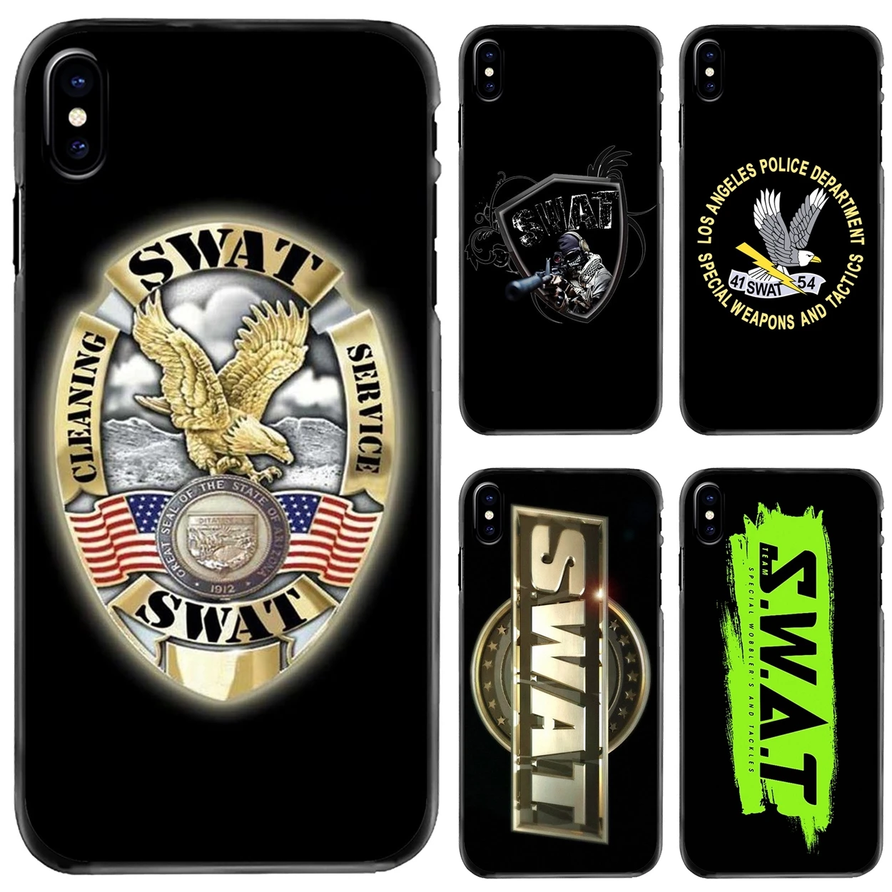

Hard Phone Case For Apple iPhone 11 12 13 14 Pro MAX Mini 5 5S SE 6 6S 7 8 Plus 10 X XR XS Swat Team Member Logo Point Police