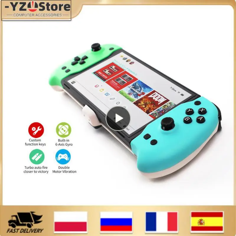 

Six Axis Grip In-line Easy To Install Plug-and-play Somatosensory Vibration Function Dual Vibration Gamepad For Switch Oled