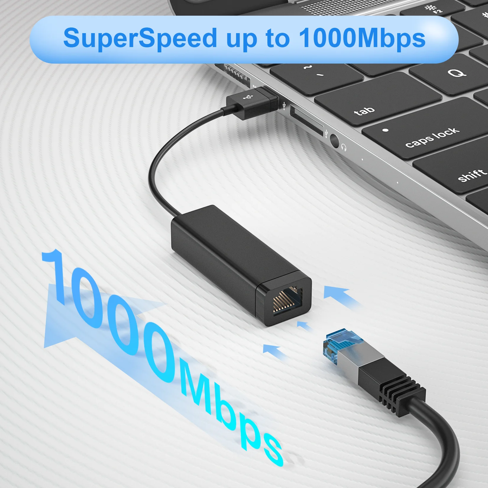 

USB 3.0 to Gigabite Ethernet Adapter USB 2.0 Network Adapter Interface Hub RJ45 Cable Adapter Mac 1000M 100M