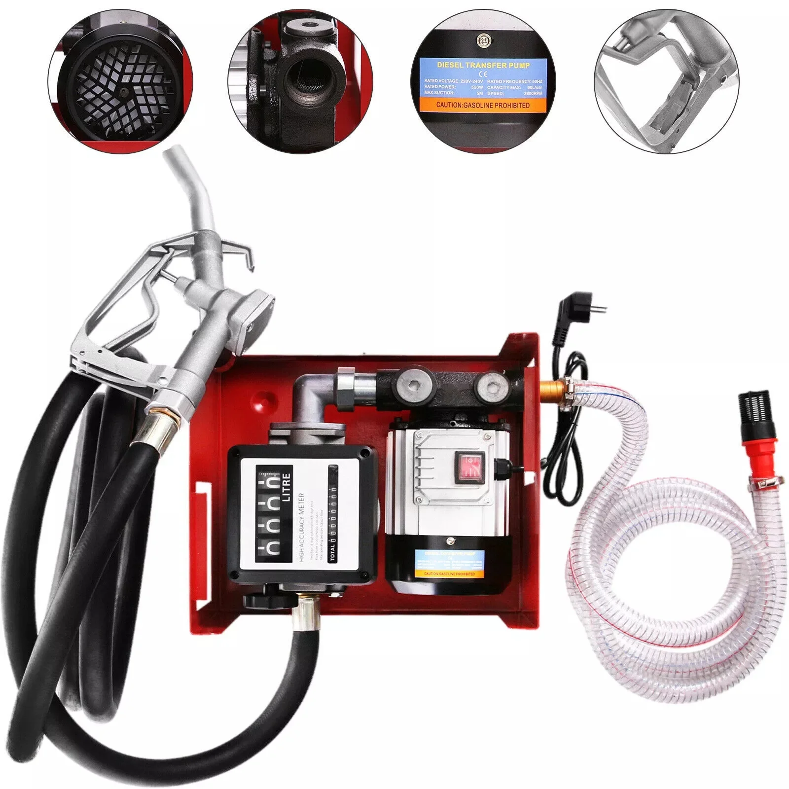 

12V Electric Fuel Transfer Pump Portable Transfer Oil Pump