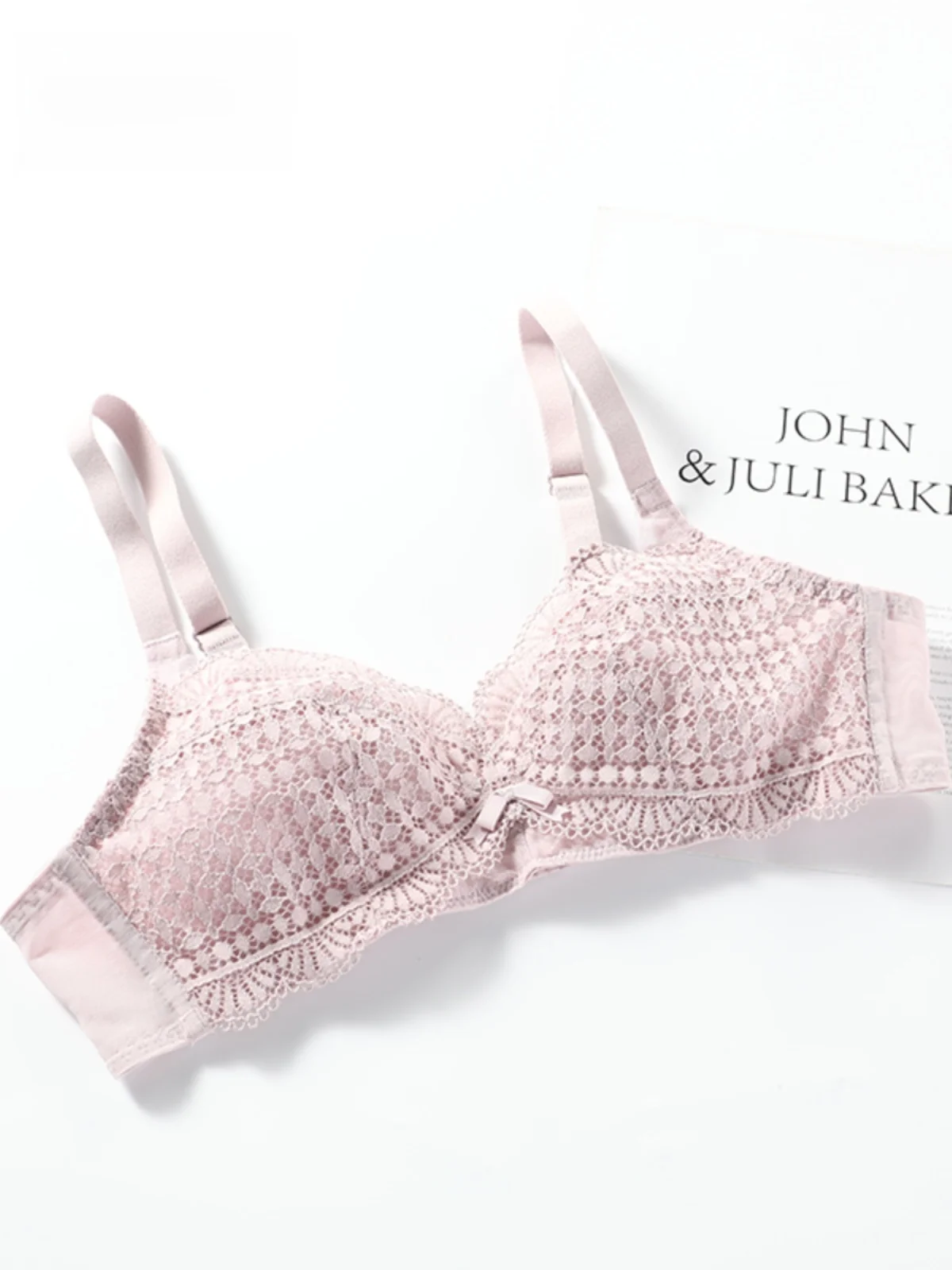 [Однослойная окружность] Anlifang Outlets Нижнее белье E-BRA Кружева Тонкая большая грудь