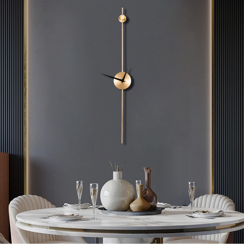 

Kitchen Metal Art Wall Clock Modern Design Hanging Silent Nordic Wall Clock Creative Kitchen Horloge Murale Home Design AA50WC