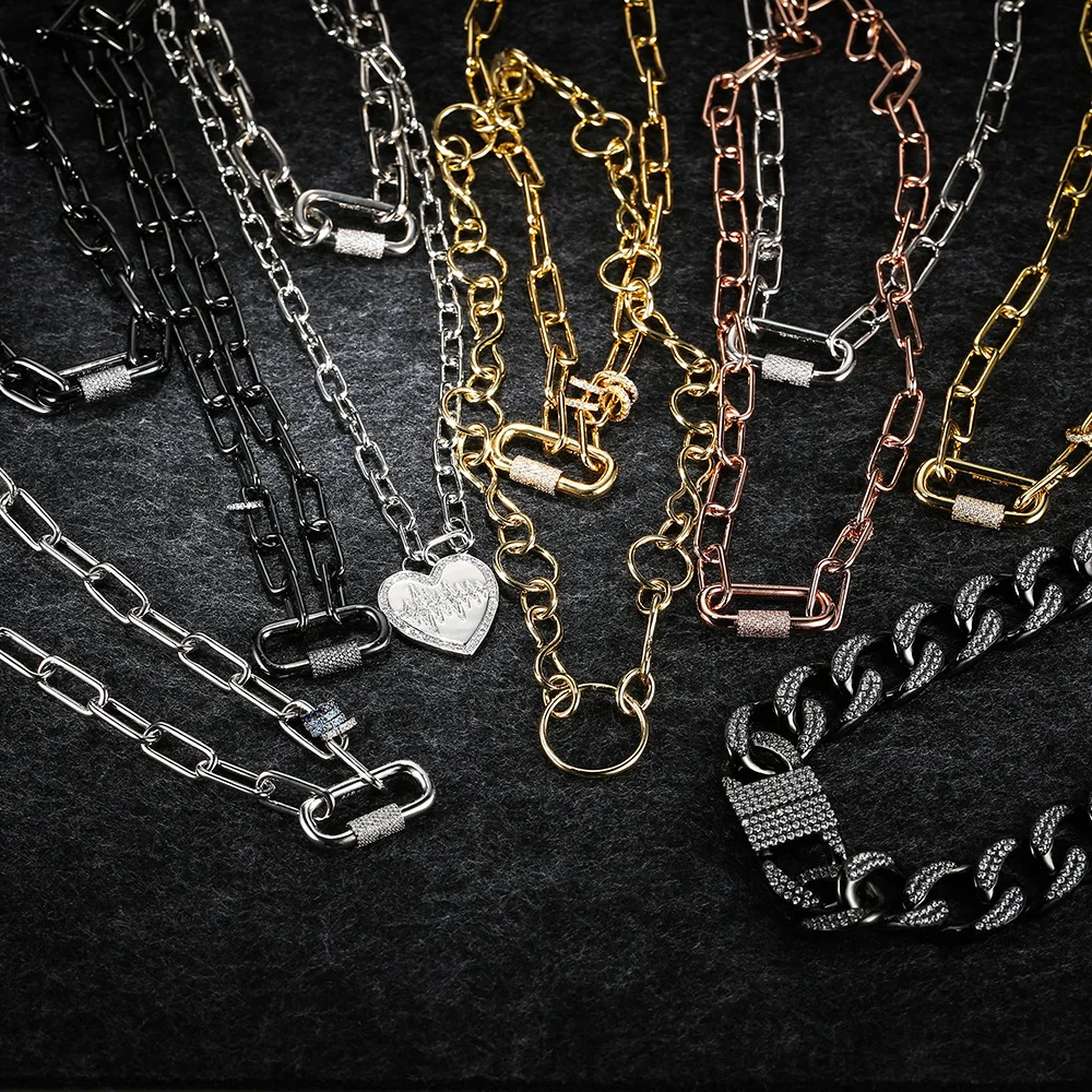 

LIDU High Quality 925 Silver Chains Exaggerated Necklaces Bracelet Fashion Exquisite Monaco Ornaments To Send Friends As Gifts