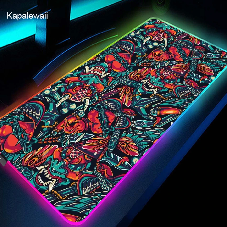 

Dragon Mouse Pad RGB Keyboard Gamer Gaming Carpet Backlit Mat Computer Pc Game Table Gamer Mausepad Desk Mat Protector Pad Mat