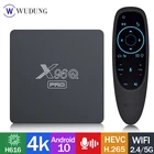 Новейшая модель; X96Q PRO Android 10,0 Smart ТВ коробка Allwinner H313, 2 Гб оперативной памяти, 16 Гб встроенной памяти, X96Q PRO 2,4G  5G двухъядерный процессор Wi-Fi 4K HD декодер каналов кабельного телевидения компьютерной приставки к телевизору 1G8G VS x96 Max +