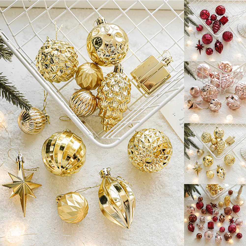 Праздничные дисплеи елочные украшения 10*12*12 см 12 шт. в комплекте коробка с