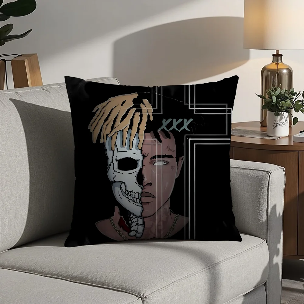 Hip Hop Z-XXXTentacion Pillow Case Plush Fabric Soft Pillowcase Double Sided Print Cushion Cover Household Gifts