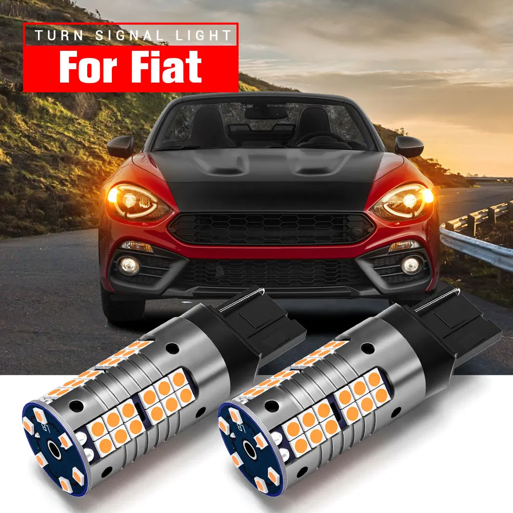 

2pcs LED Turn Signal Light Lamp Blub WY21W T20 7440A Canbus Error Free For Fiat 124 Spider 2016 2017