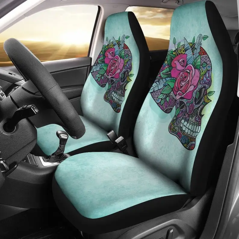 

Sugar Skull, Car Seat Cover, Hippie Boho, Car Accessories, Multi Colored, Car Covers, Seat Covers, Floral, Seat Covers For Cars