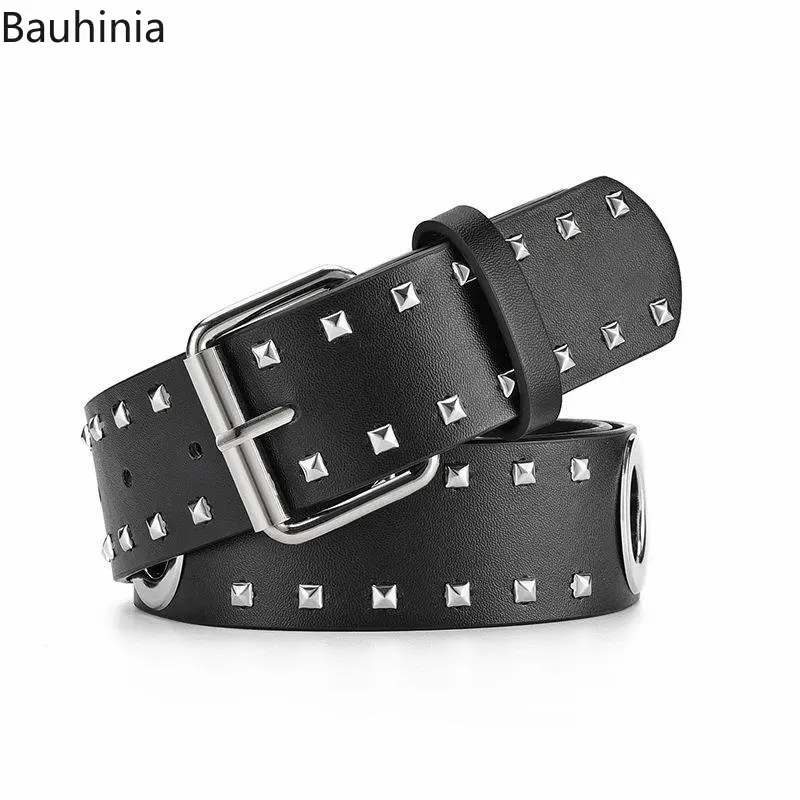 Bauhinia Simple Fashion Men's/Women's Pin Buckle Belt Personality Decoration Wild Youth Punk Jeans Belt