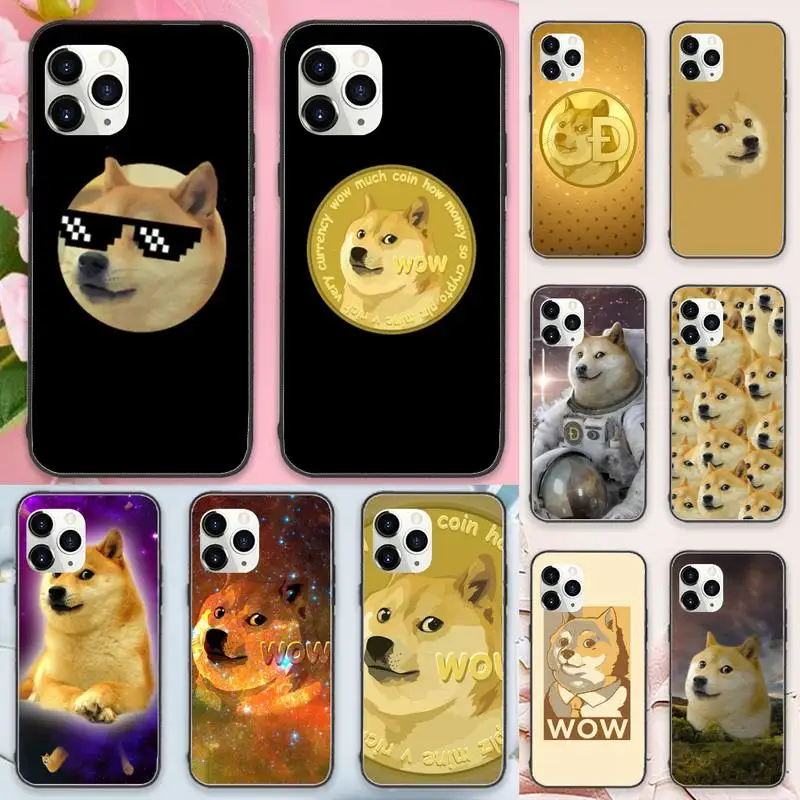 

Dogecoin Doge cute cartoon dog Phone Case For iphone 12 11 13 7 8 6 s plus x xs xr pro max mini
