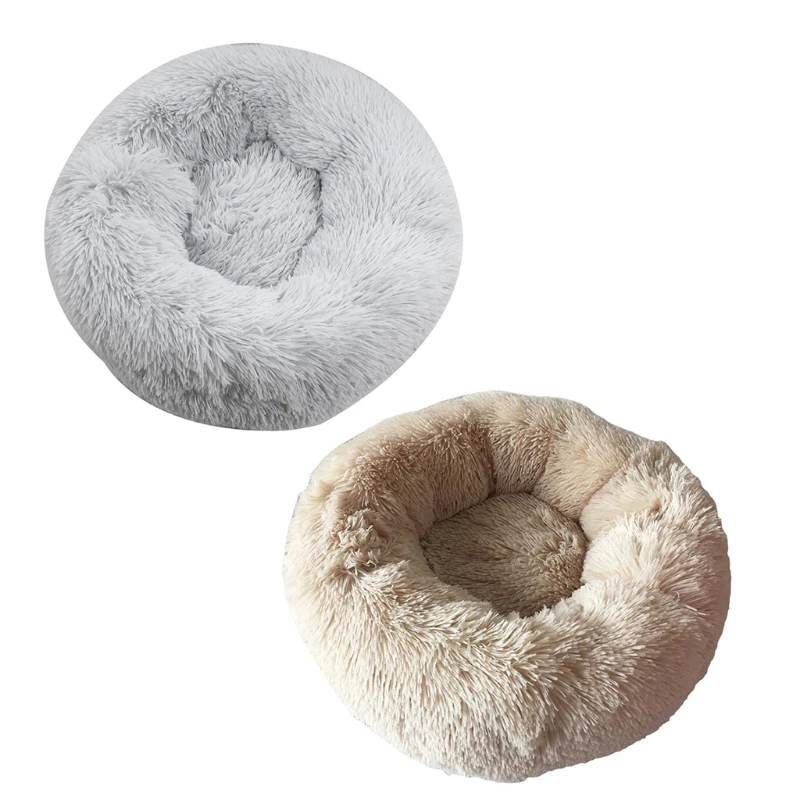 

Pet Dog for Cat Bed Cushion Round Plush Mat Sofa House for Joint Relief Improved Sleep Machine Washable