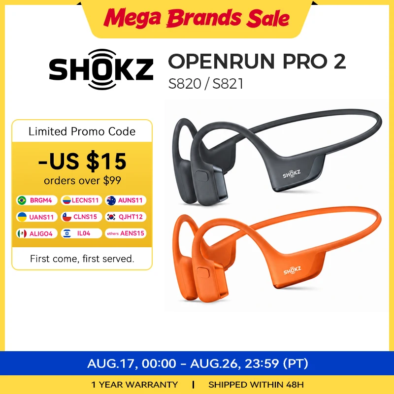 Фото Наушники Shokz OpenRun Pro 2 S820 Pro 2 MINI S821 с открытым ухом, костной проводимостью, Bluetooth 5.3, IP55, устойчивые к поту, для спорта №1