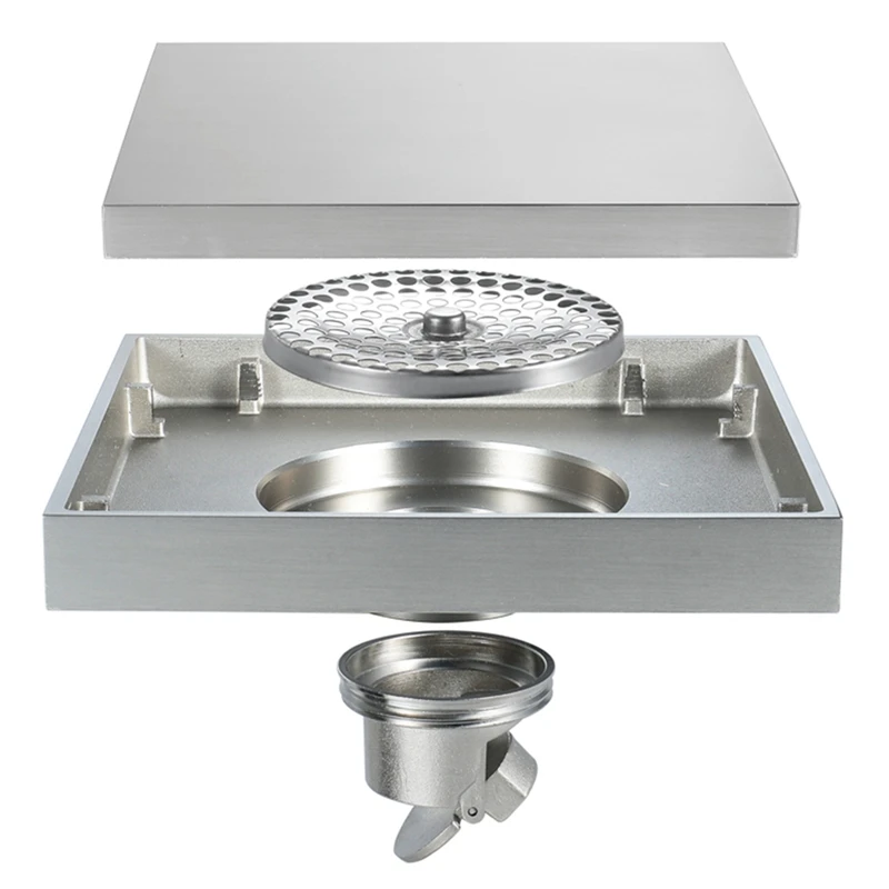 

Квадратная медная Слив для пола, съемная вставка для плитки, насадка для душа для ванной, кухни