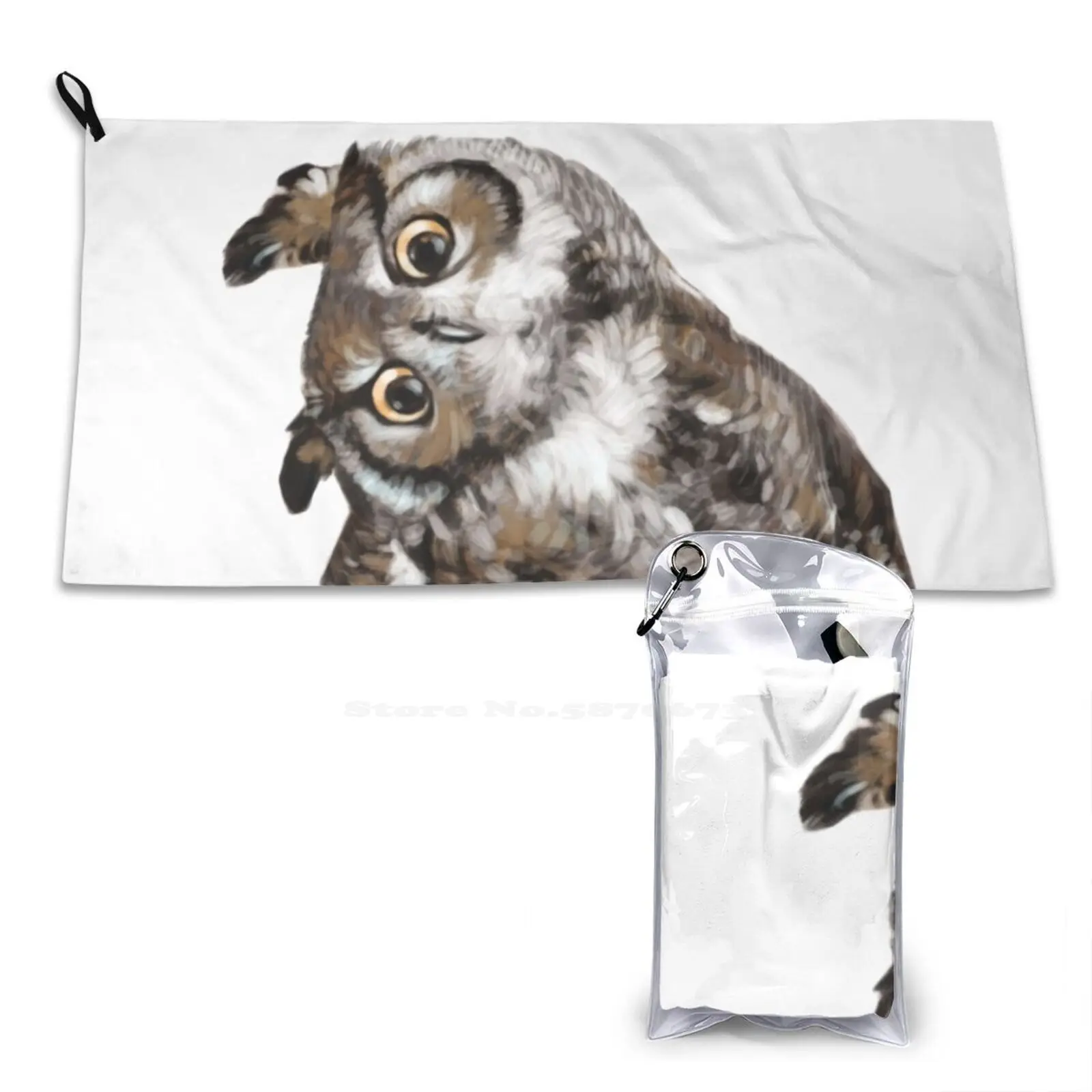 Strong Water Absorption Owl Bird Animals Cute Nursery Adorable Wild Life Fauna Series Woodland Nature