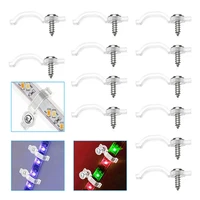 100 pcs strip light mounting brackets one side fixing clips clear led strip light clips 10mm0 39 width ultra thin