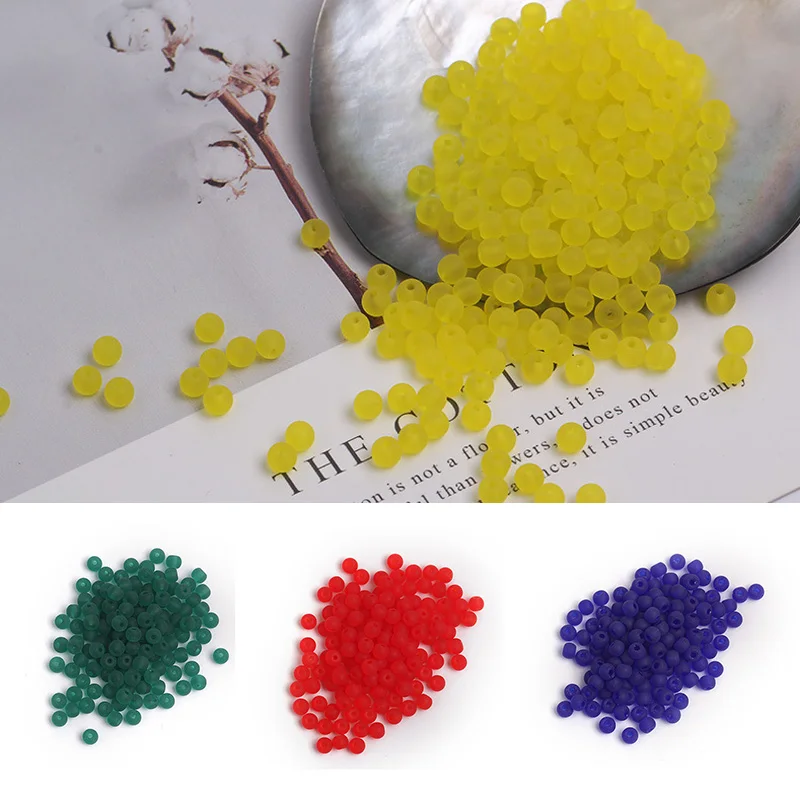 150 шт 4 мм матовые стеклянные бисер 6/0 форма Круглые бусины для самостоятельного изготовления браслет бижутерия ручной работы ожерелья