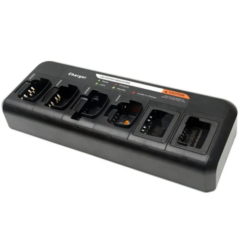 

Walkie talkie charger six way charger multi charger for Motorola GP328 GP3688 Kenwood Icom Hytera Vertex EADS Tait Walkie talkie
