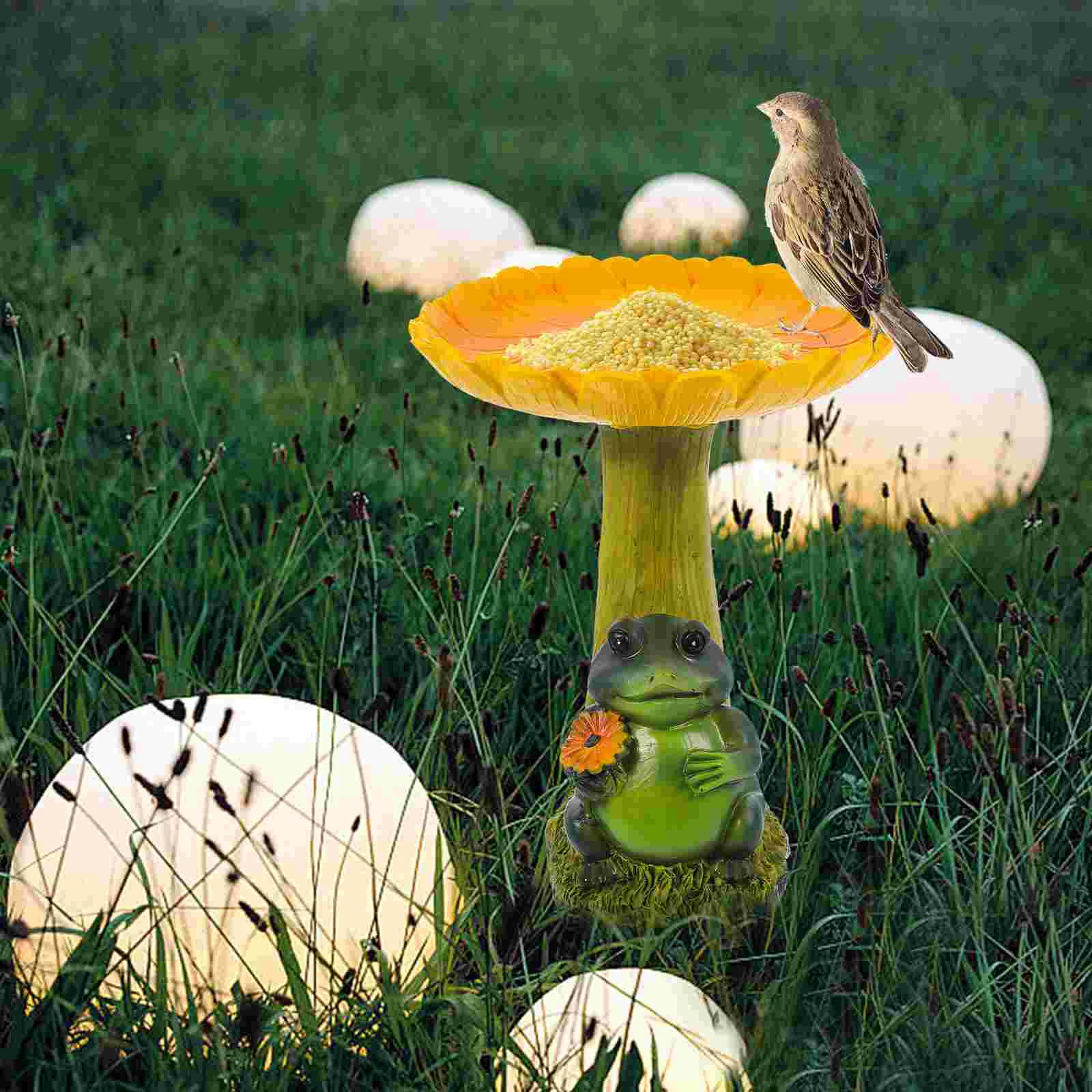 

Decorative Bird Feeder Resin Sunflower Statue Garden Hummingbird Feeders Parrot Supplies Lawn Bath Baths Outdoor