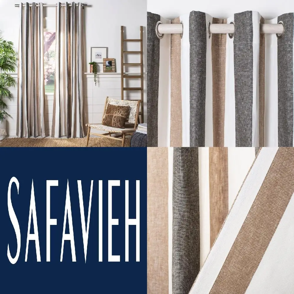 

Beautifully Astonishing Striped Grommet Window Curtain Panel - Enhance Your Home Decor Instantly!