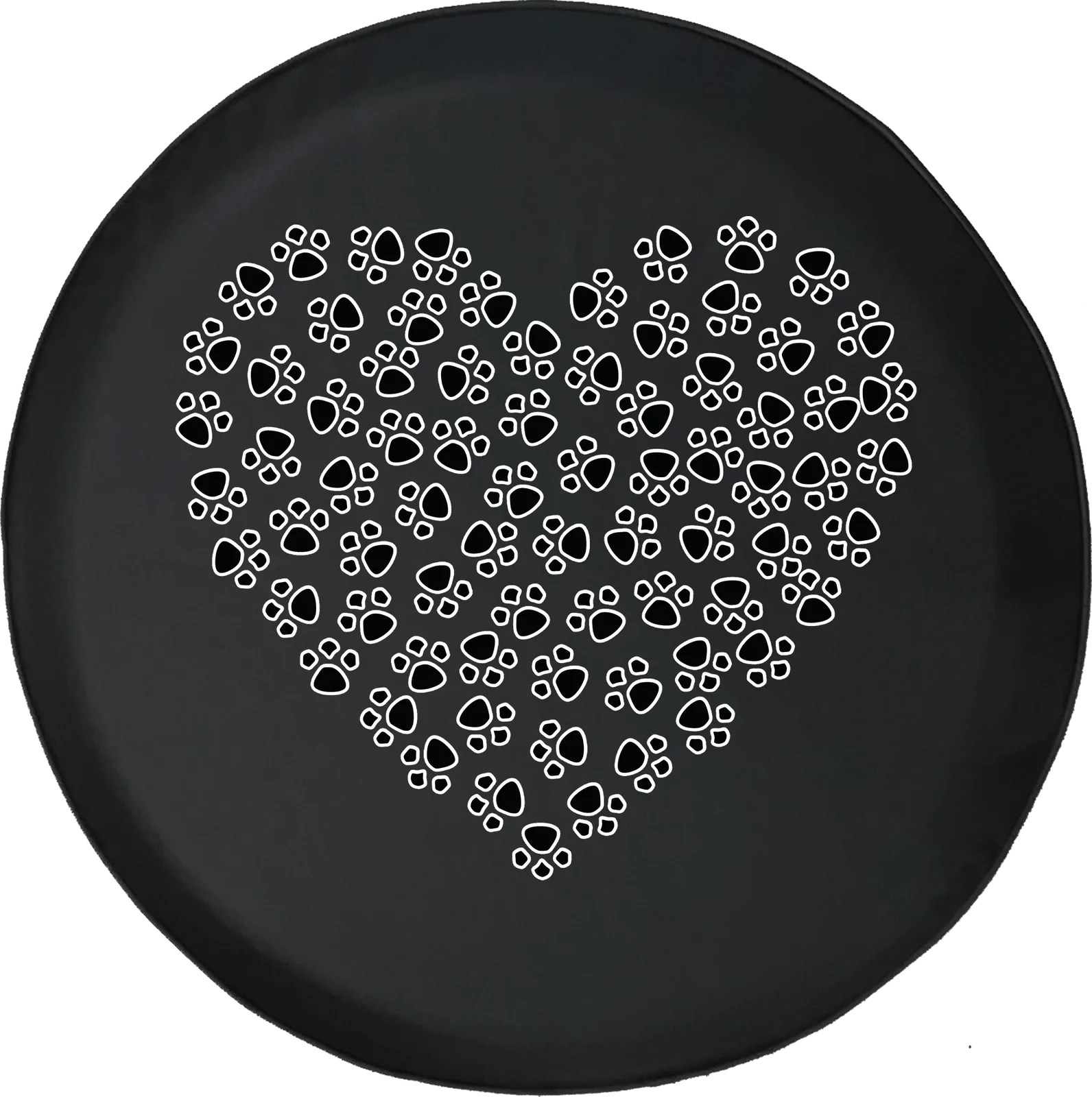 

Spare Tire Cover Heart Made of Paws Animal Lover Fun Offroad JK Accessories