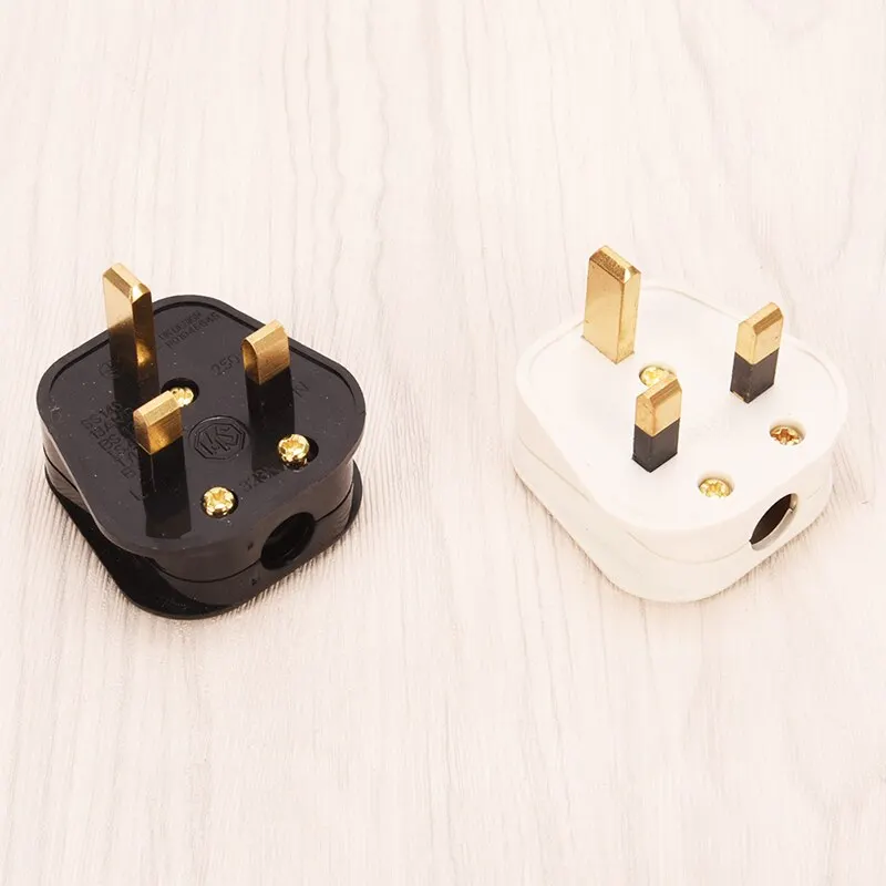 

1 Pcs High Quality Black 3 Pin UK Mains Top Plug 13A 230V Appliance Power Socket Fuse Adapter Household