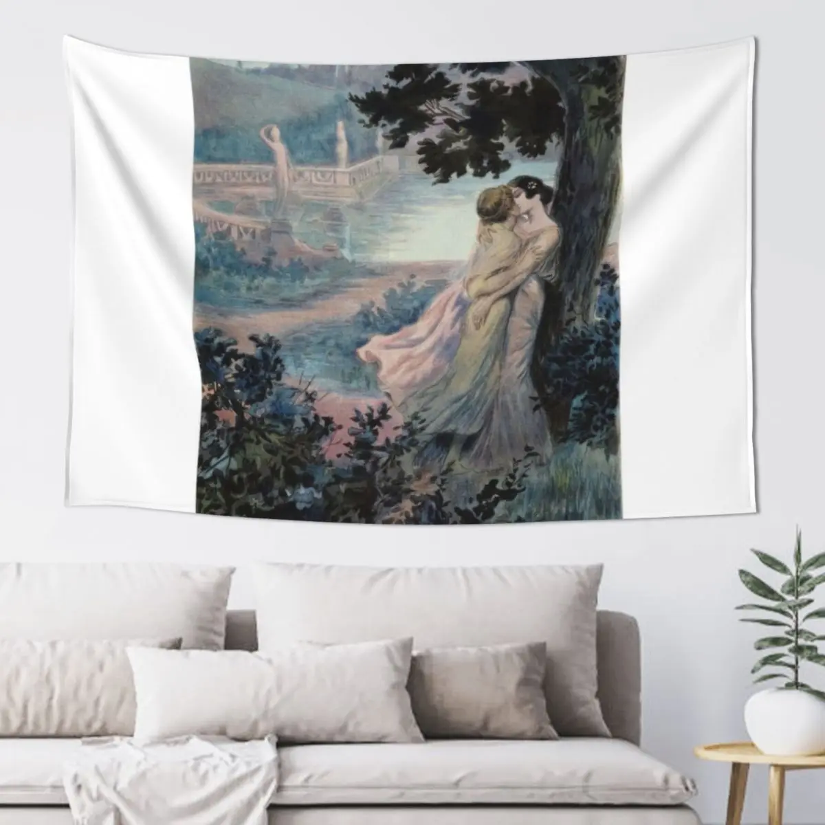 Богиня весны с ягнятами винтажный иллюстрационный гобелен Warwick украшение для