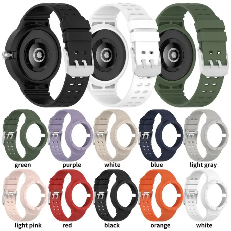 

5.5-8.7 inches Silicone Integrated Strap Protective Case Adapt for Huawei Watch GT Cyber smart watch Leather Strap for men/women